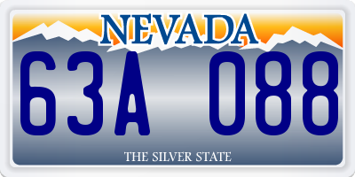 NV license plate 63A088