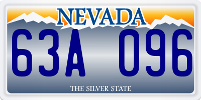 NV license plate 63A096