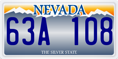 NV license plate 63A108