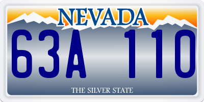 NV license plate 63A110