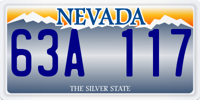 NV license plate 63A117