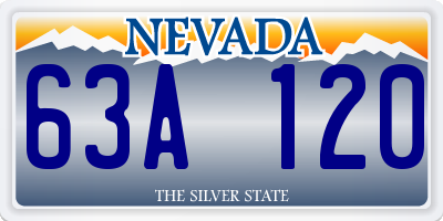 NV license plate 63A120