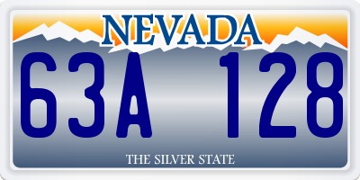 NV license plate 63A128