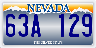 NV license plate 63A129