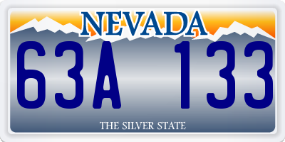 NV license plate 63A133