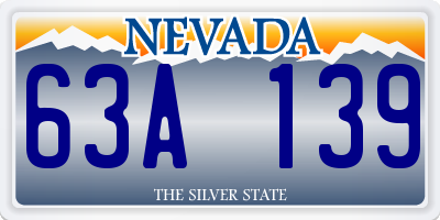 NV license plate 63A139