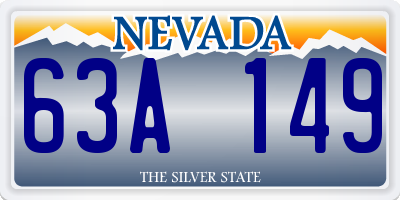 NV license plate 63A149