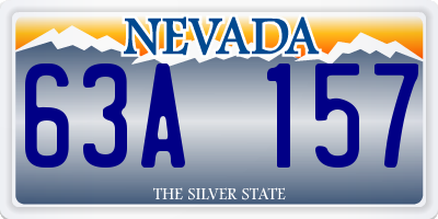 NV license plate 63A157