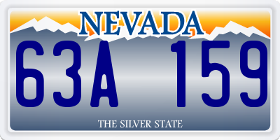 NV license plate 63A159