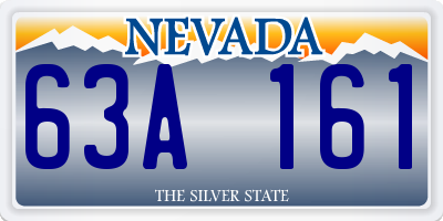 NV license plate 63A161