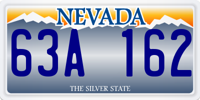 NV license plate 63A162