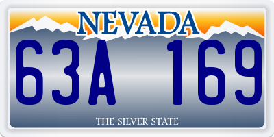 NV license plate 63A169