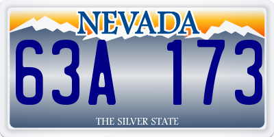 NV license plate 63A173