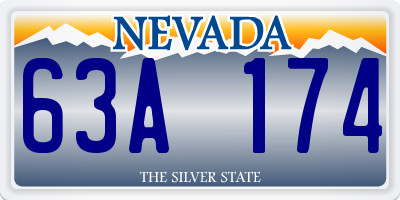 NV license plate 63A174