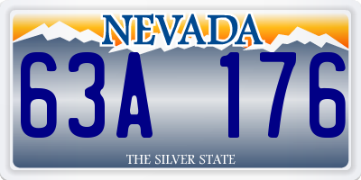 NV license plate 63A176