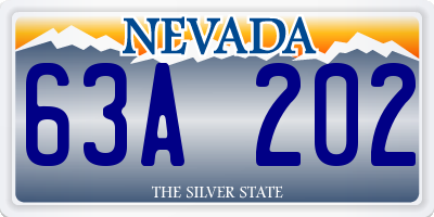 NV license plate 63A202