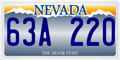 NV license plate 63A220