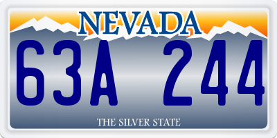 NV license plate 63A244