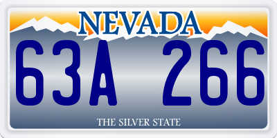 NV license plate 63A266