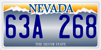 NV license plate 63A268