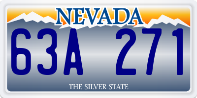 NV license plate 63A271