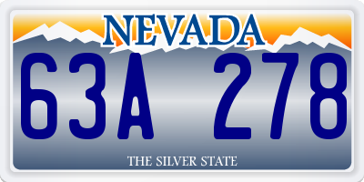 NV license plate 63A278