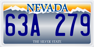NV license plate 63A279