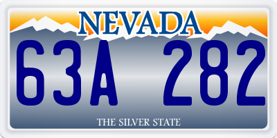 NV license plate 63A282