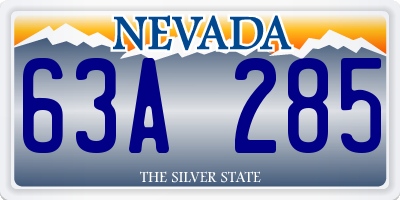 NV license plate 63A285