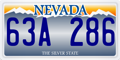 NV license plate 63A286