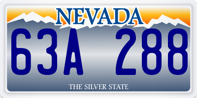 NV license plate 63A288