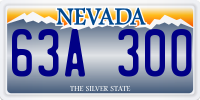 NV license plate 63A300