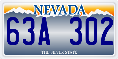 NV license plate 63A302