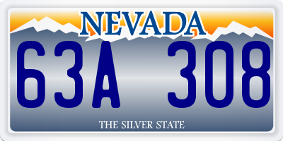 NV license plate 63A308