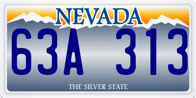 NV license plate 63A313