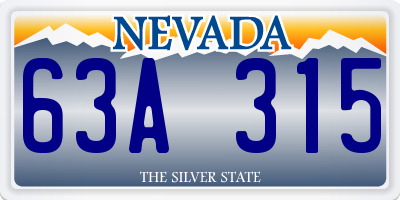 NV license plate 63A315