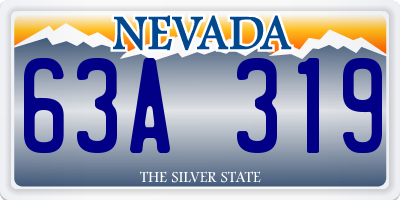 NV license plate 63A319