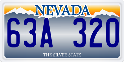 NV license plate 63A320