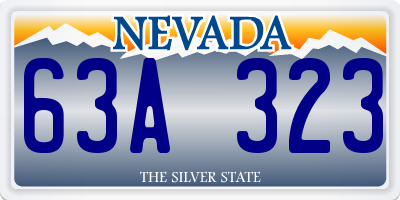 NV license plate 63A323