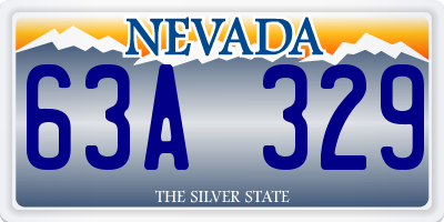 NV license plate 63A329