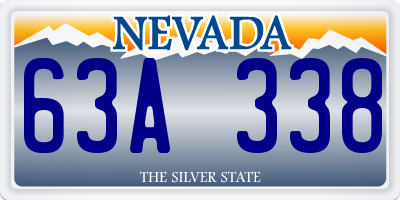 NV license plate 63A338