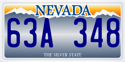 NV license plate 63A348