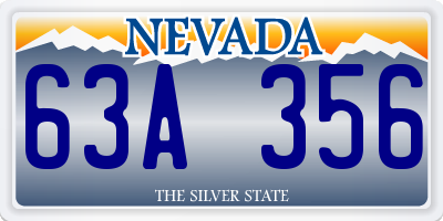 NV license plate 63A356