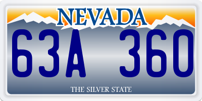 NV license plate 63A360