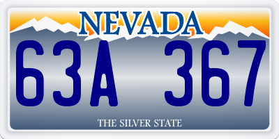 NV license plate 63A367