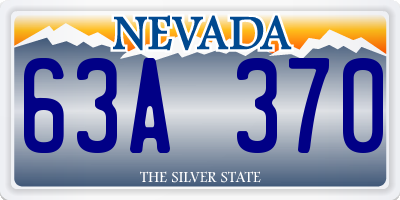 NV license plate 63A370
