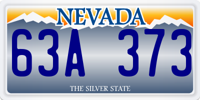 NV license plate 63A373