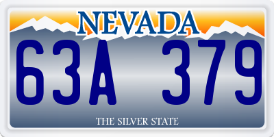 NV license plate 63A379