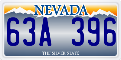 NV license plate 63A396