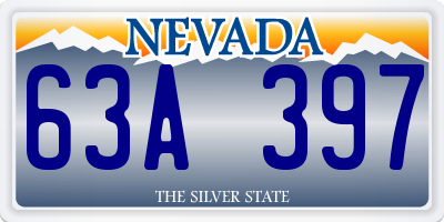 NV license plate 63A397